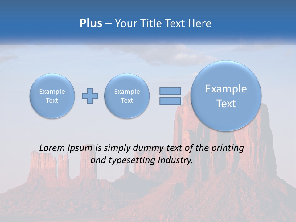 A Desert Landscape With A Mountain In The Background PowerPoint Template