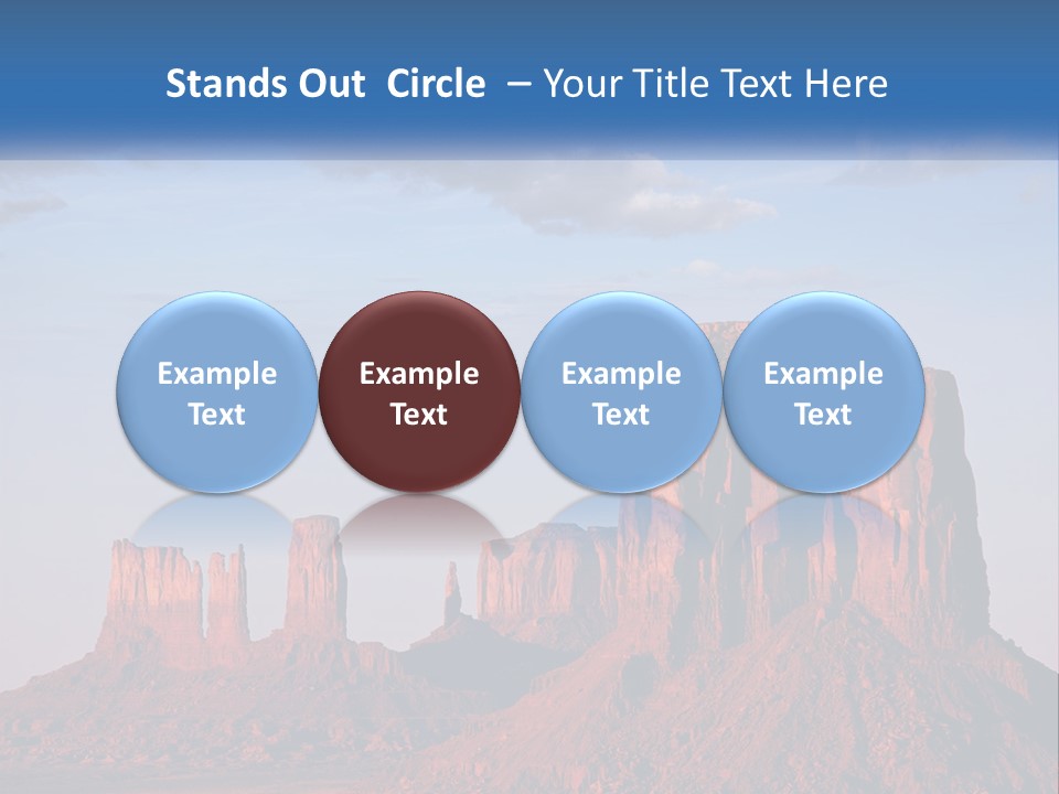 A Desert Landscape With A Mountain In The Background PowerPoint Template