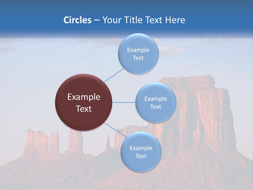 A Desert Landscape With A Mountain In The Background PowerPoint Template