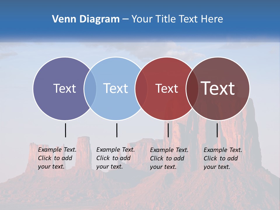 A Desert Landscape With A Mountain In The Background PowerPoint Template