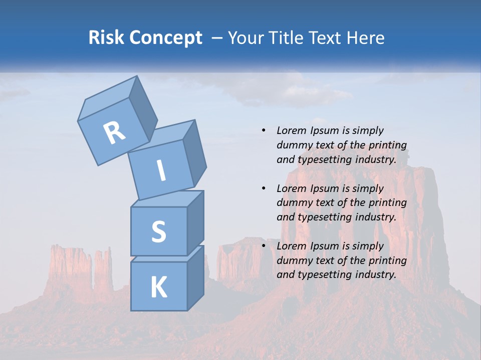 A Desert Landscape With A Mountain In The Background PowerPoint Template