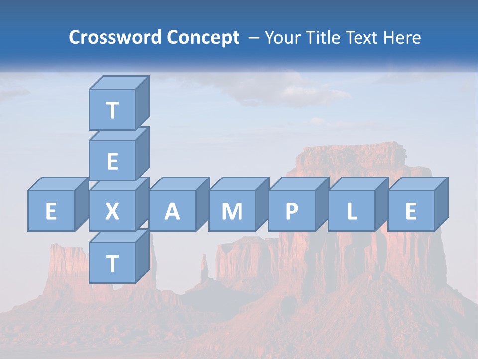 A Desert Landscape With A Mountain In The Background PowerPoint Template