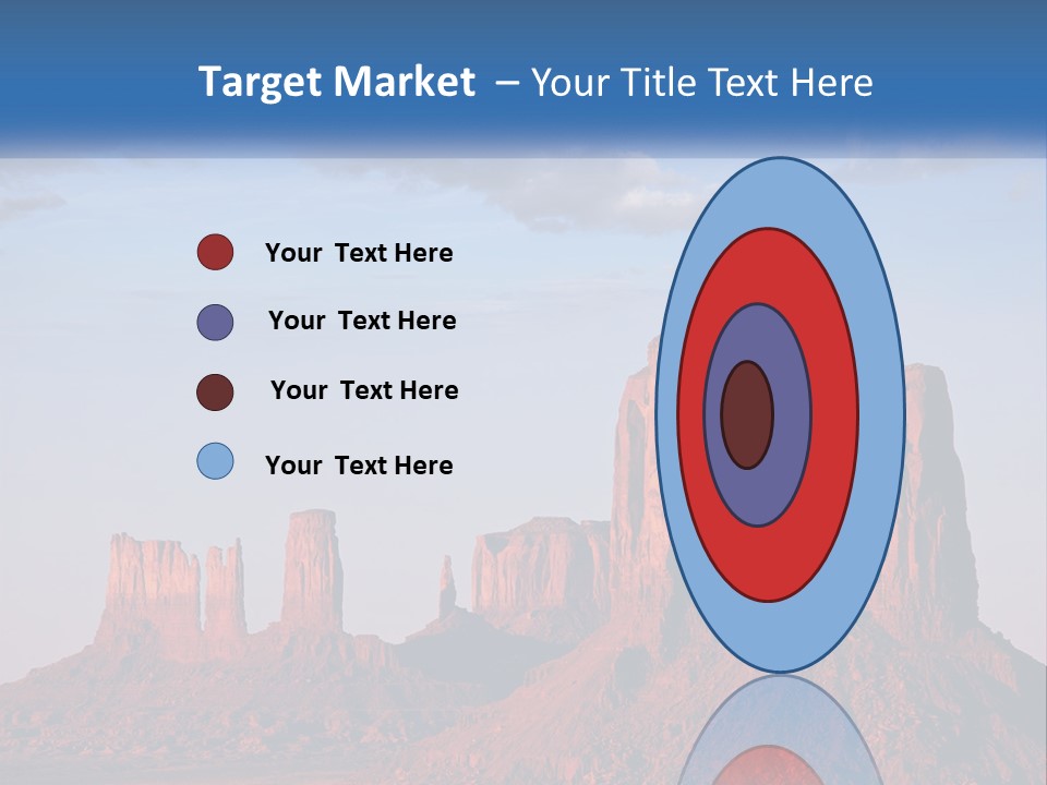 A Desert Landscape With A Mountain In The Background PowerPoint Template