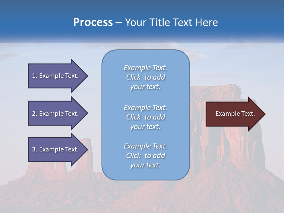 A Desert Landscape With A Mountain In The Background PowerPoint Template