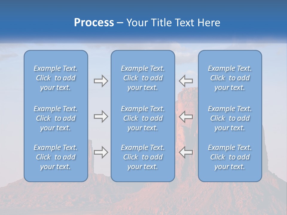 A Desert Landscape With A Mountain In The Background PowerPoint Template