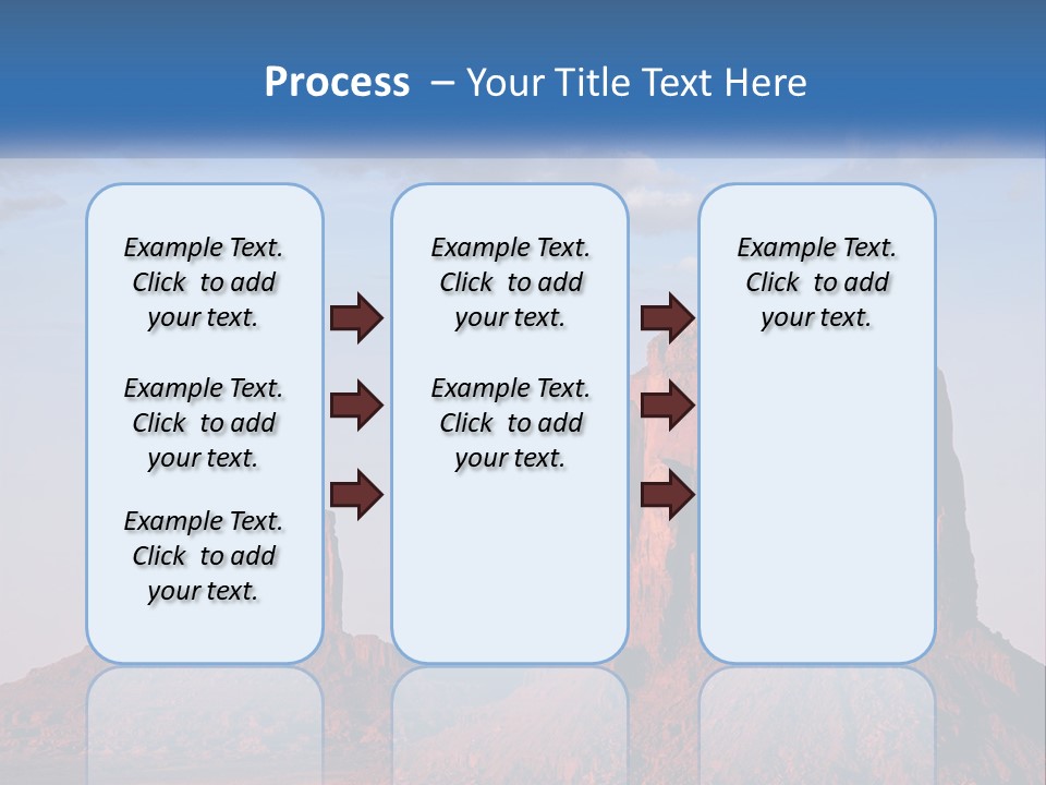 A Desert Landscape With A Mountain In The Background PowerPoint Template