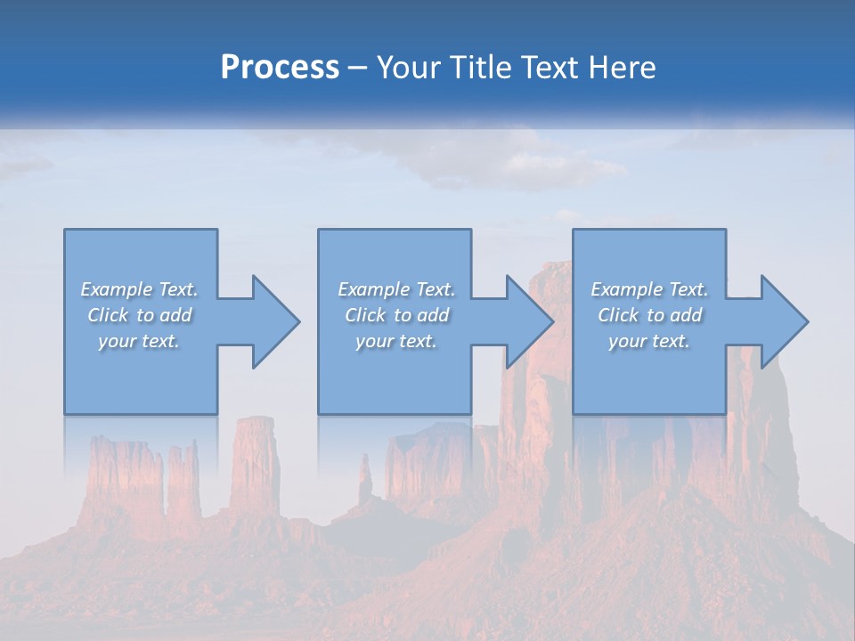 A Desert Landscape With A Mountain In The Background PowerPoint Template