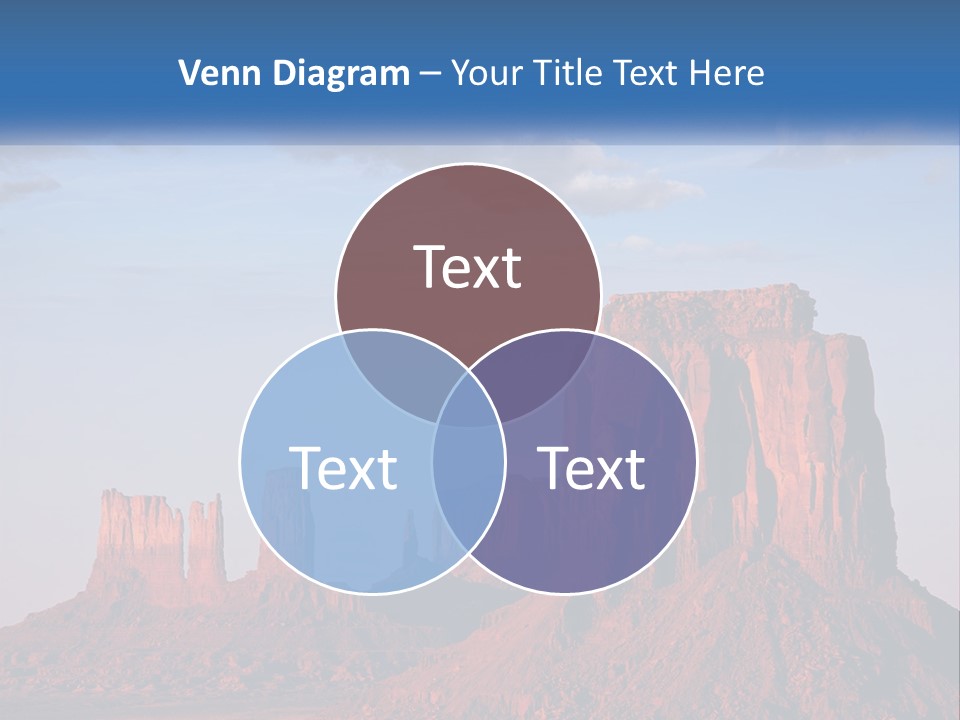 A Desert Landscape With A Mountain In The Background PowerPoint Template