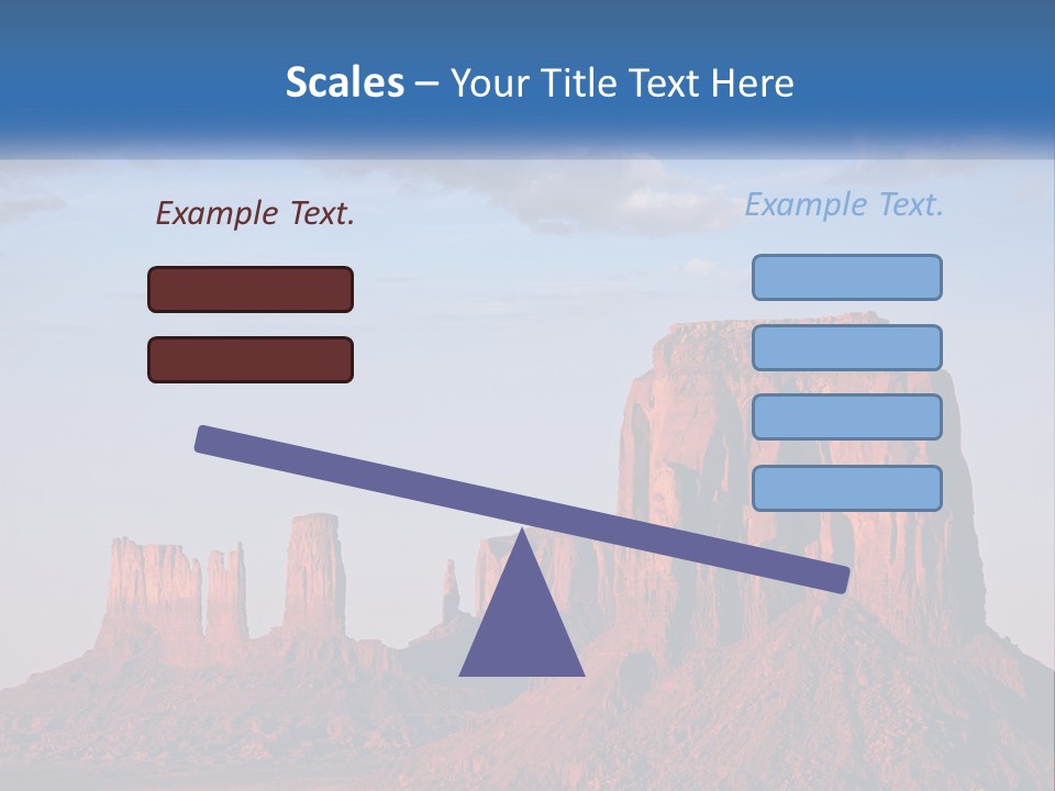 A Desert Landscape With A Mountain In The Background PowerPoint Template