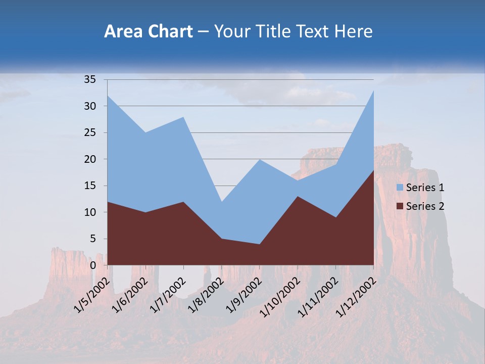 A Desert Landscape With A Mountain In The Background PowerPoint Template