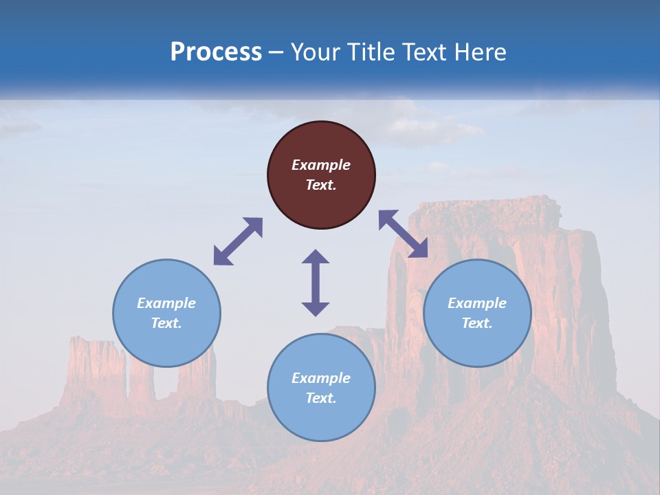 A Desert Landscape With A Mountain In The Background PowerPoint Template