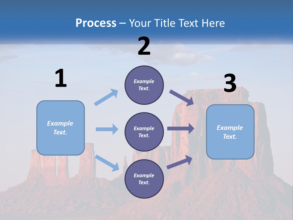 A Desert Landscape With A Mountain In The Background PowerPoint Template