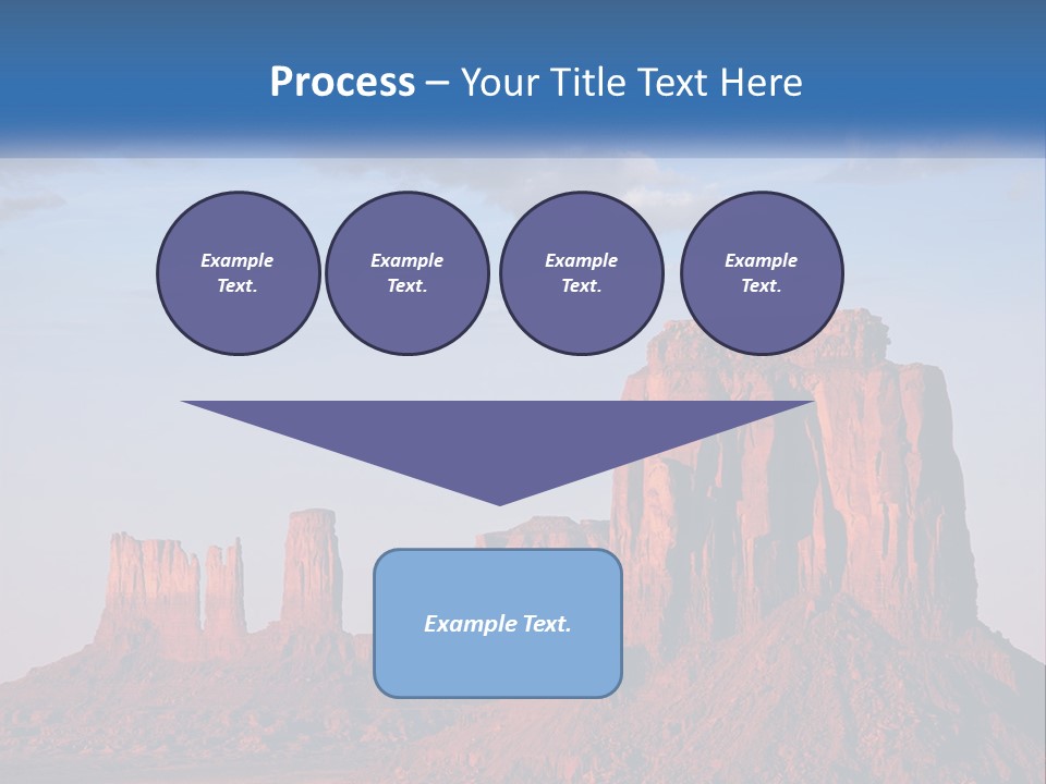 A Desert Landscape With A Mountain In The Background PowerPoint Template