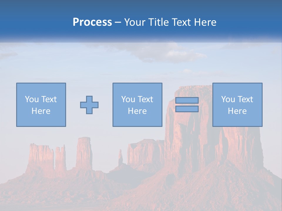 A Desert Landscape With A Mountain In The Background PowerPoint Template