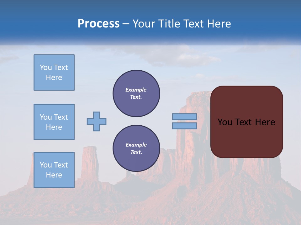 A Desert Landscape With A Mountain In The Background PowerPoint Template