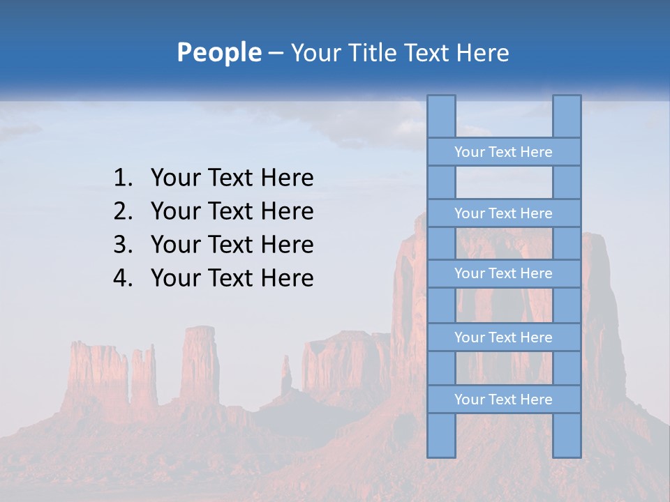 A Desert Landscape With A Mountain In The Background PowerPoint Template