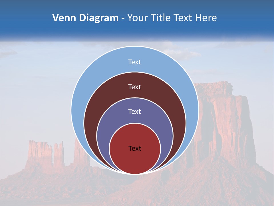 A Desert Landscape With A Mountain In The Background PowerPoint Template