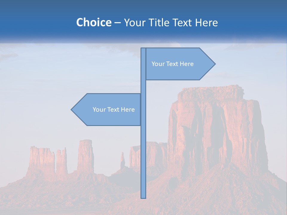 A Desert Landscape With A Mountain In The Background PowerPoint Template