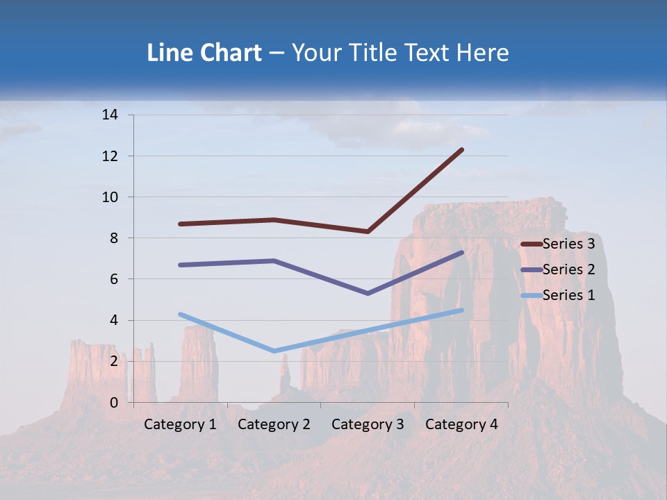 A Desert Landscape With A Mountain In The Background PowerPoint Template