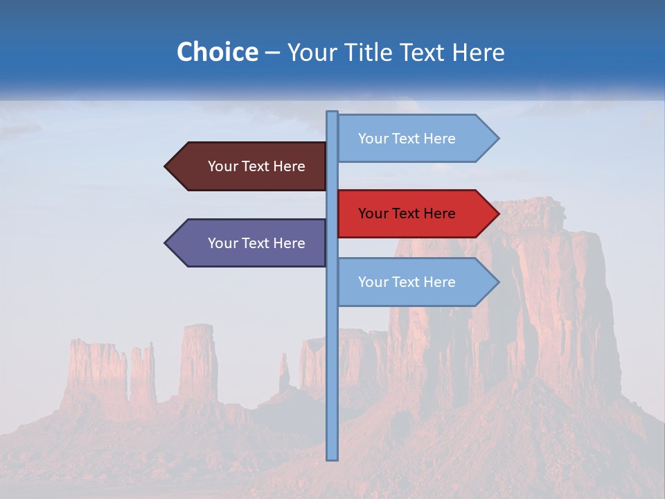 A Desert Landscape With A Mountain In The Background PowerPoint Template