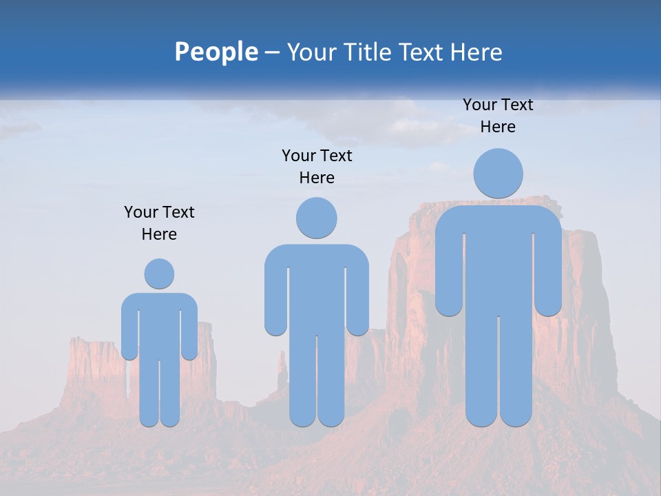 A Desert Landscape With A Mountain In The Background PowerPoint Template