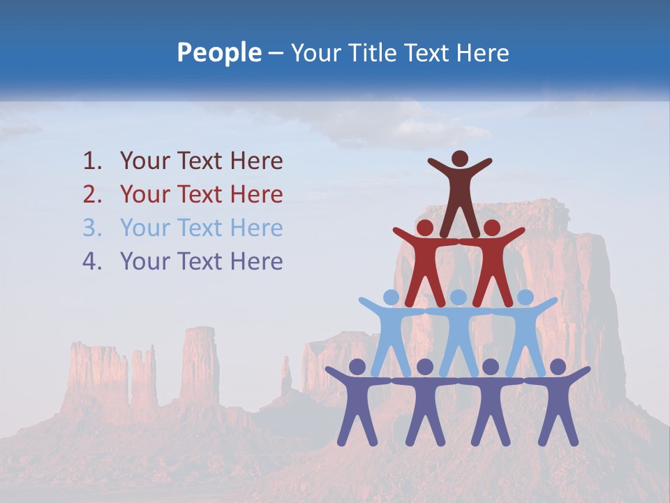 A Desert Landscape With A Mountain In The Background PowerPoint Template