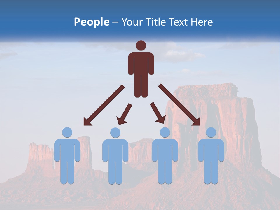 A Desert Landscape With A Mountain In The Background PowerPoint Template