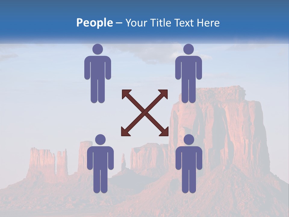 A Desert Landscape With A Mountain In The Background PowerPoint Template