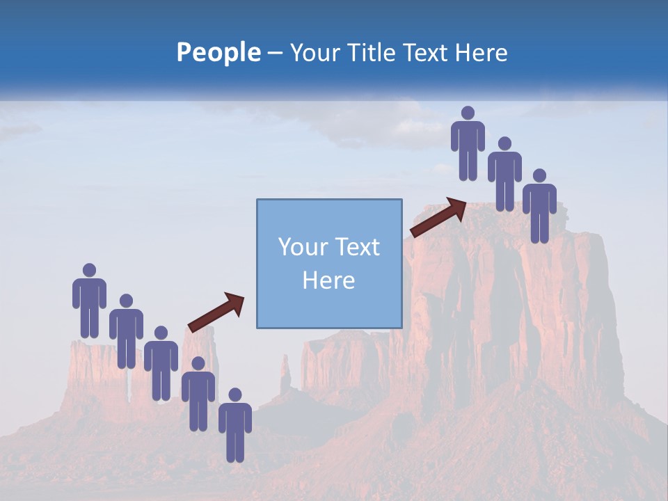 A Desert Landscape With A Mountain In The Background PowerPoint Template