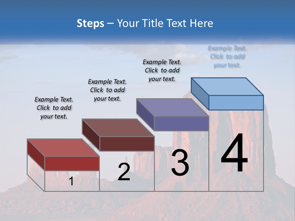 A Desert Landscape With A Mountain In The Background PowerPoint Template