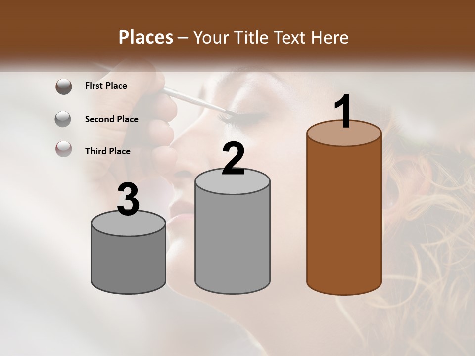 A Woman Getting Her Makeup Done By A Professional Makeup Artist PowerPoint Template