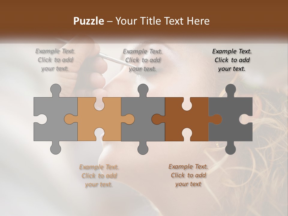 A Woman Getting Her Makeup Done By A Professional Makeup Artist PowerPoint Template