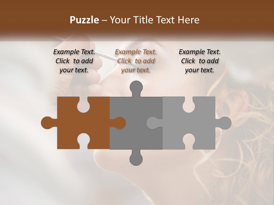 A Woman Getting Her Makeup Done By A Professional Makeup Artist PowerPoint Template