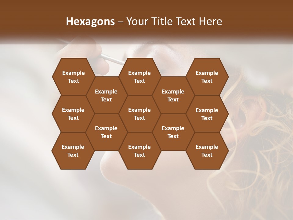 A Woman Getting Her Makeup Done By A Professional Makeup Artist PowerPoint Template