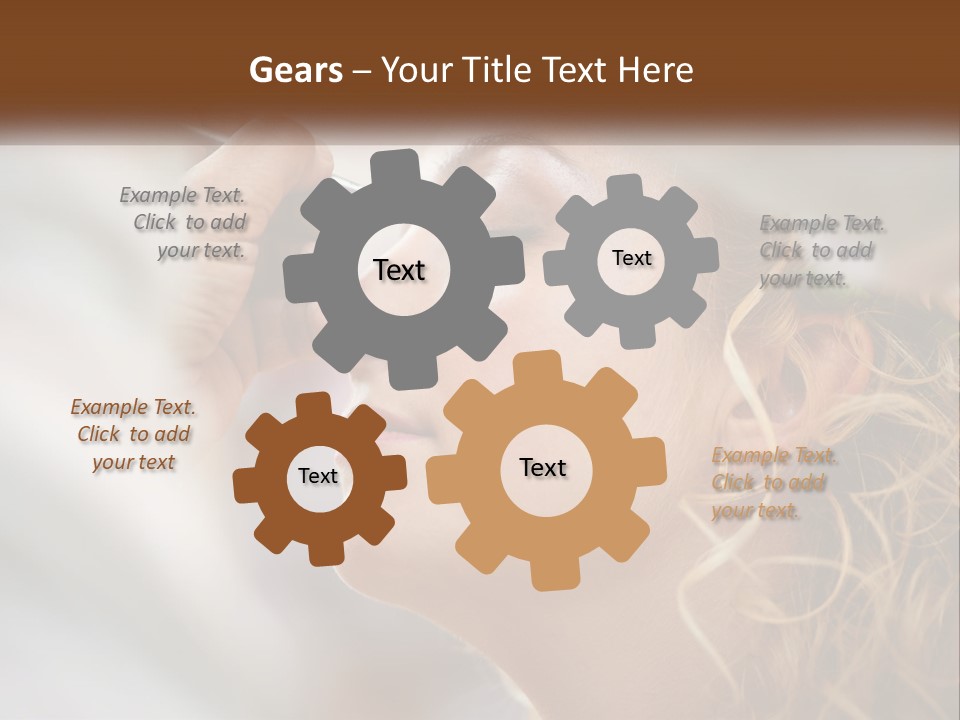 A Woman Getting Her Makeup Done By A Professional Makeup Artist PowerPoint Template