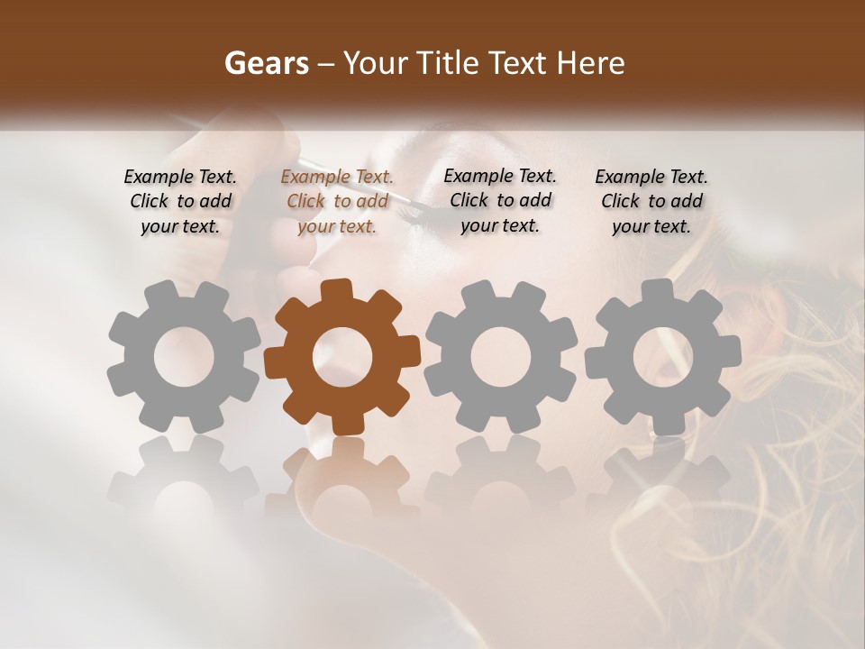 A Woman Getting Her Makeup Done By A Professional Makeup Artist PowerPoint Template