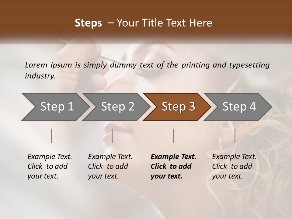 A Woman Getting Her Makeup Done By A Professional Makeup Artist PowerPoint Template