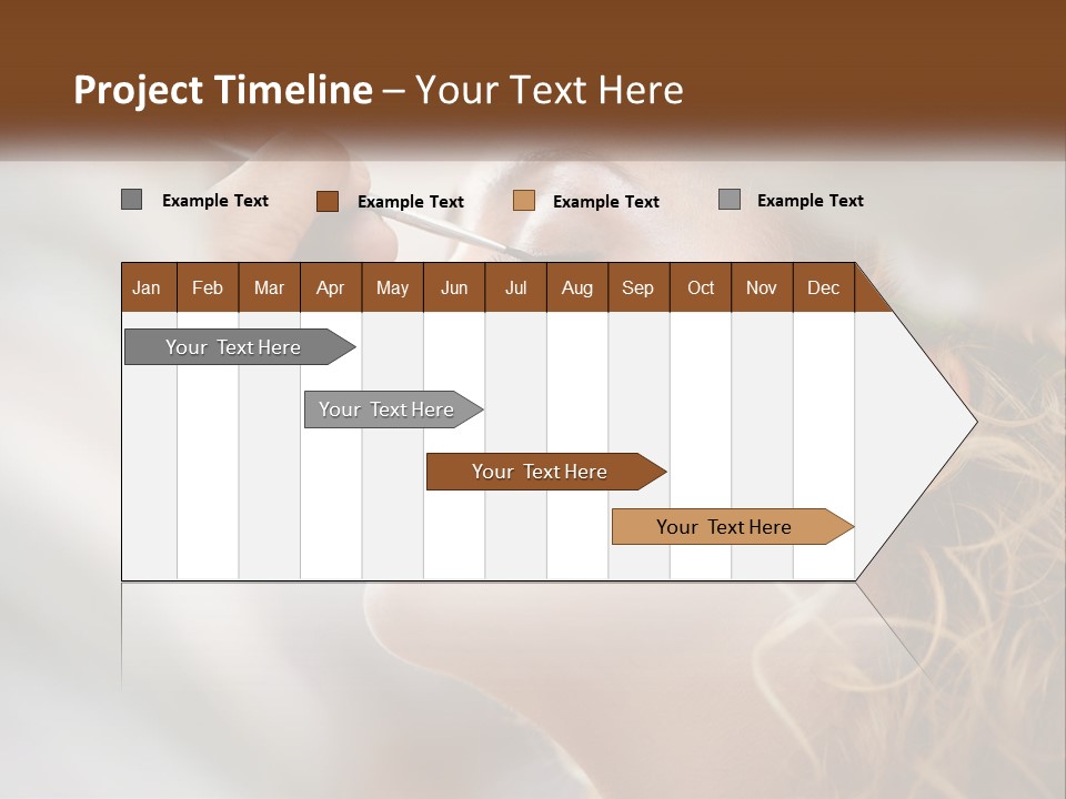 A Woman Getting Her Makeup Done By A Professional Makeup Artist PowerPoint Template