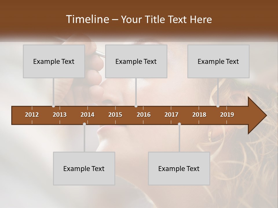 A Woman Getting Her Makeup Done By A Professional Makeup Artist PowerPoint Template