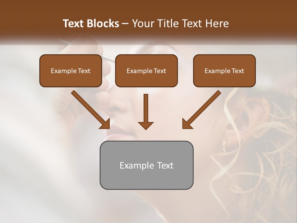 A Woman Getting Her Makeup Done By A Professional Makeup Artist PowerPoint Template