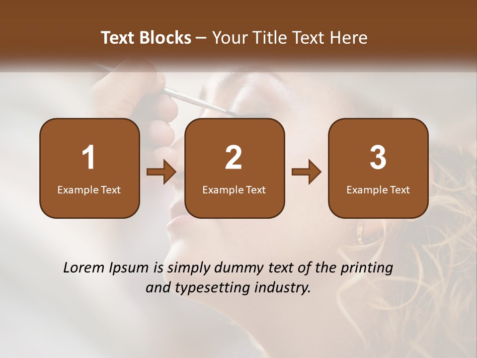 A Woman Getting Her Makeup Done By A Professional Makeup Artist PowerPoint Template