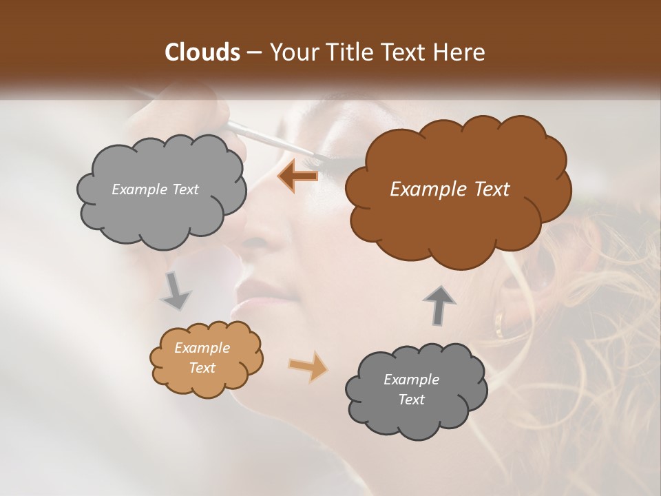 A Woman Getting Her Makeup Done By A Professional Makeup Artist PowerPoint Template