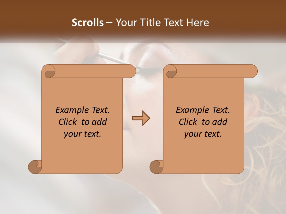 A Woman Getting Her Makeup Done By A Professional Makeup Artist PowerPoint Template