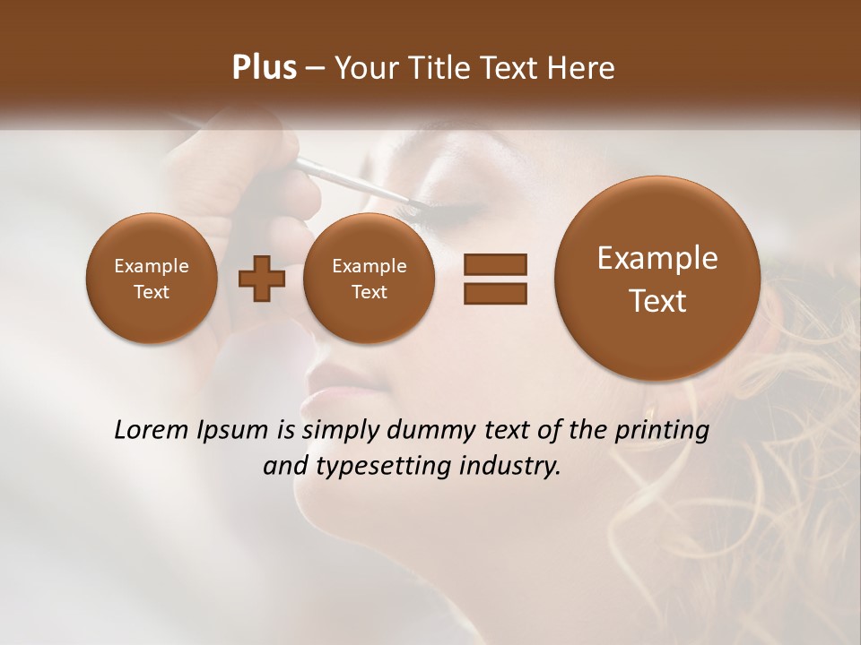 A Woman Getting Her Makeup Done By A Professional Makeup Artist PowerPoint Template