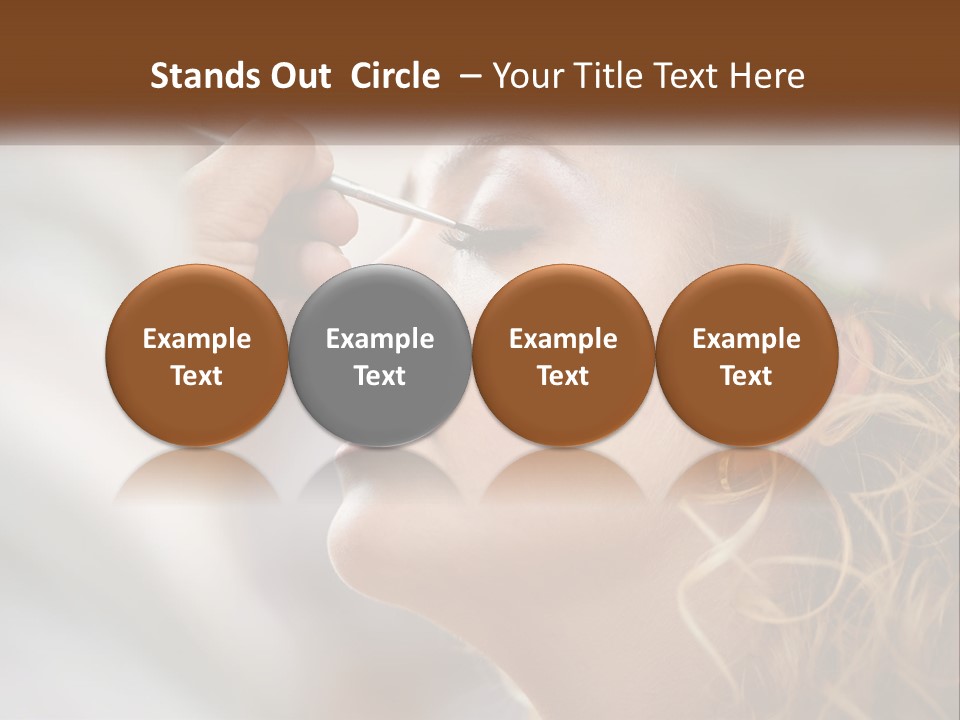 A Woman Getting Her Makeup Done By A Professional Makeup Artist PowerPoint Template