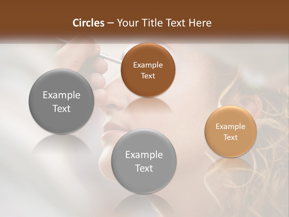 A Woman Getting Her Makeup Done By A Professional Makeup Artist PowerPoint Template