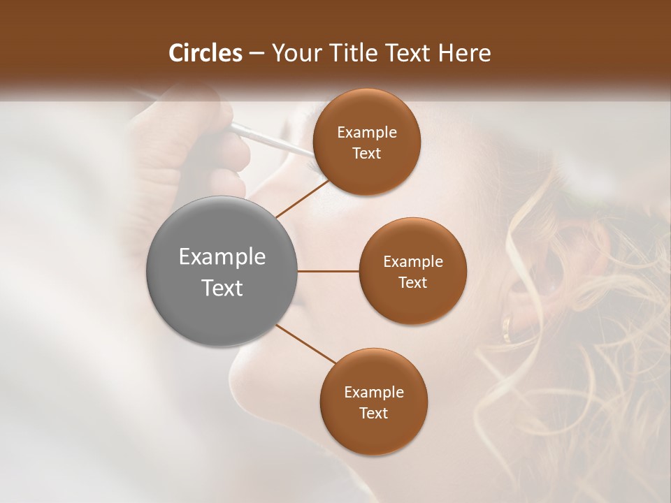 A Woman Getting Her Makeup Done By A Professional Makeup Artist PowerPoint Template