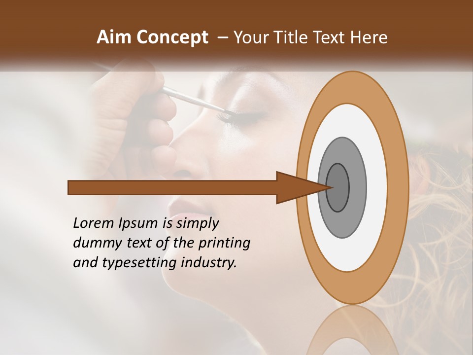 A Woman Getting Her Makeup Done By A Professional Makeup Artist PowerPoint Template