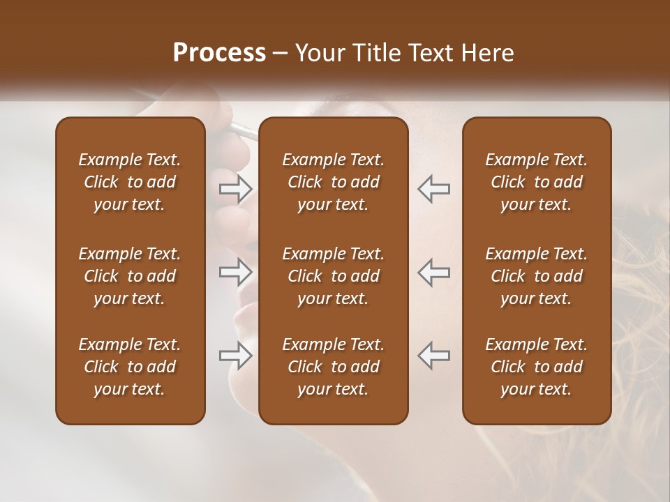 A Woman Getting Her Makeup Done By A Professional Makeup Artist PowerPoint Template