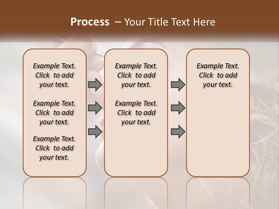 A Woman Getting Her Makeup Done By A Professional Makeup Artist PowerPoint Template
